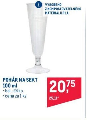 Makro POHÁR NA SEKT 100 ml nabídka