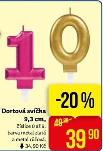 Teta Dortová svíčka 9,3 cm. nabídka
