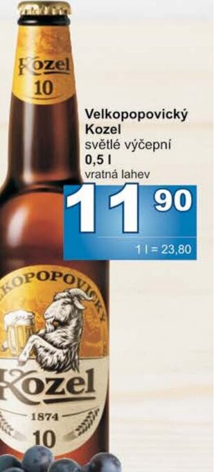 Jip Velkopopovický Kozel 0.5 l. nabídka