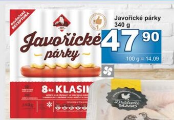 Jip Javořické párky 340 g nabídka