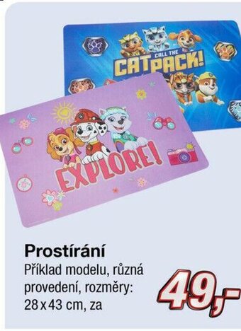 Kik Prostírání nabídka
