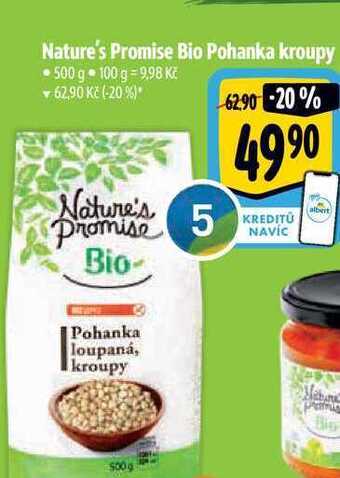 Albert Nature's promise bio pohanka kroupy 500 g nabídka