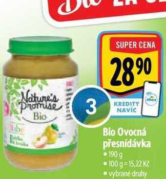Albert Bio ovocná přesnídávka 190 g nabídka