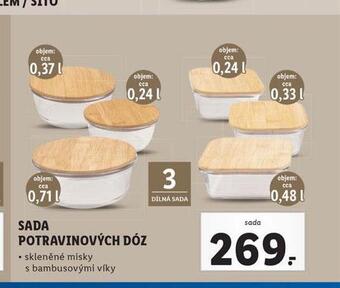 Lidl Sada potravinových dóz nabídka
