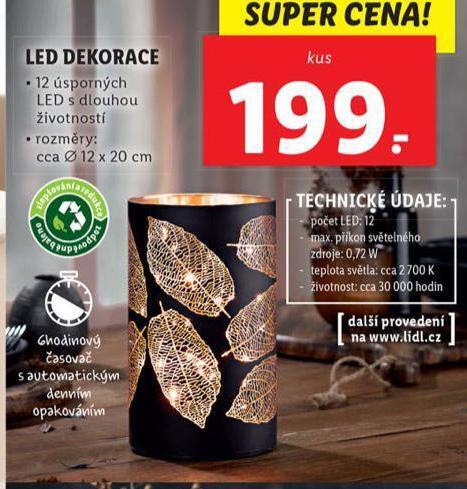 Lidl Led dekorace nabídka
