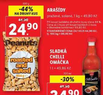 Lidl Arašídy, 500 g nabídka