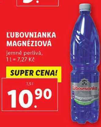Lidl Ľubovnianka magnéziová, 1,5 l nabídka