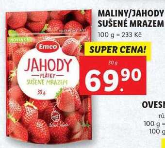 Lidl Maliny/jahody sušené mrazem, 30 g nabídka