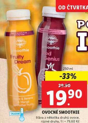 Lidl Ovocné smoothie, 250 ml nabídka