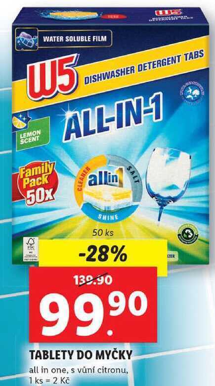 Lidl Tablety do myčky, 50 ks nabídka