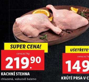 Lidl Kachní stehna, cena za 1 kg nabídka