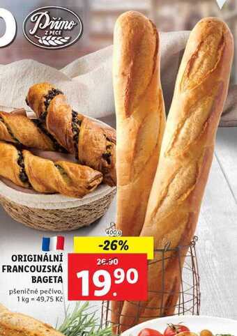 Lidl Originální francouzská bageta, 400 g nabídka