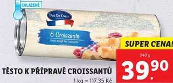 Lidl Těsto k přípravě croissantů, 340 g nabídka