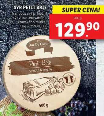 Lidl Sýr petit brie, 500 g nabídka