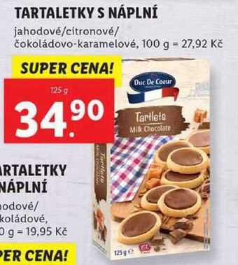 Lidl Tartaletky s náplní, 125 g nabídka