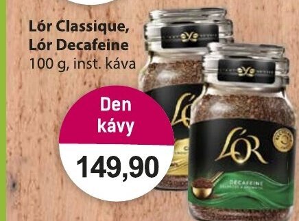 Konzum Lór Classique, Lór Decafeine 100 g, inst. káva nabídka