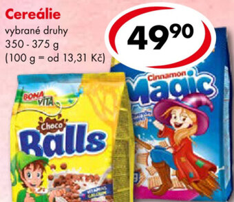 CBA Cereálie nabídka