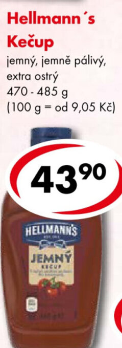 CBA Hellmann´s Kečup nabídka