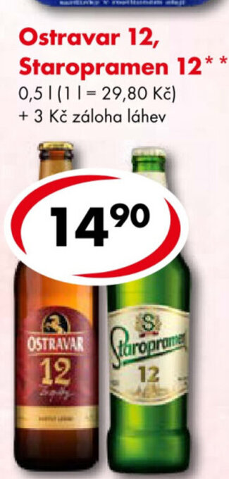 CBA Ostravar 12, Staropramen 12 nabídka