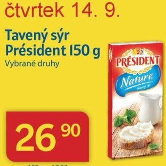 Kubík potraviny Tavený sýr Président 150 g nabídka