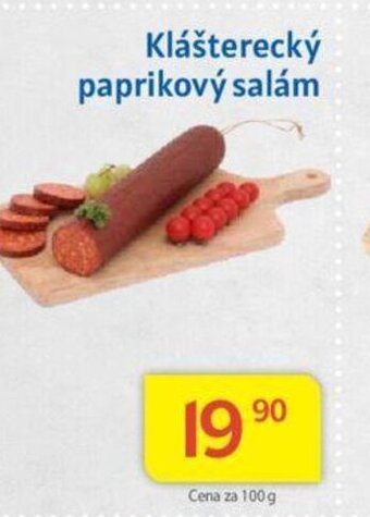 Kubík potraviny Klášterecký paprikový salám nabídka