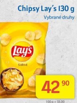 Kubík potraviny Chipsy Lay's 130 g nabídka