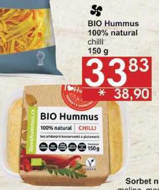 Jip Bio hummus 100% natural chilli, 150 g nabídka