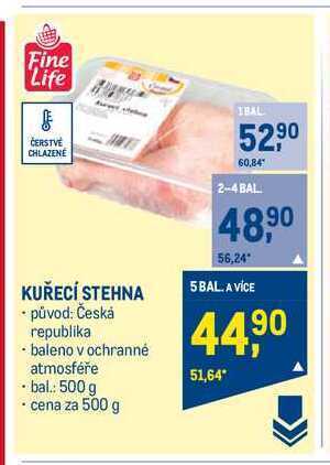 Makro Fine life kuřecí stehna 500 g nabídka