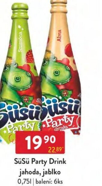 Qanto Süsü Party Drink jahoda, jablko 0,75l nabídka