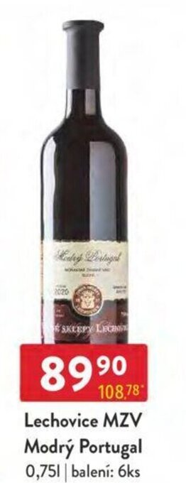 Qanto Lechovice MZV Modrý Portugal 0,75L nabídka