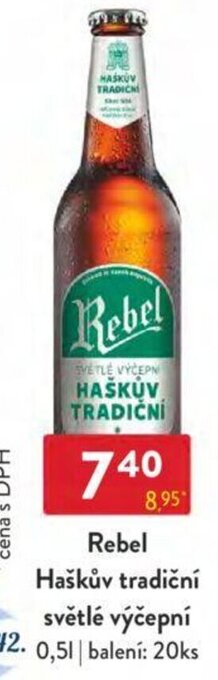 Qanto Rebel Haškův tradiční světlé výčepní 0,5L nabídka
