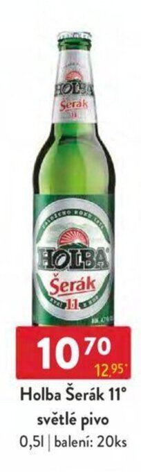 Qanto Holba Šerák 11° světlé pivo 0,5L nabídka