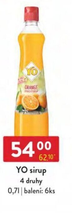 Qanto YO sirup 4 druhy 0.7L nabídka