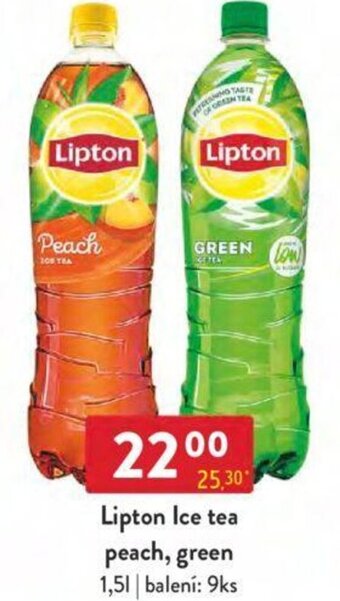 Qanto Lipton Ice tea peach, green 1,5L nabídka