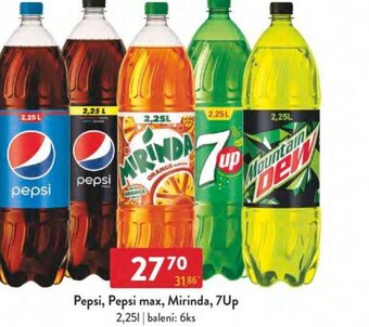 Qanto Pepsi, Pepsi max, Mirinda, 7Up 2.25L nabídka