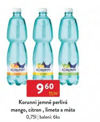 Qanto Korunní jemně perlivá mango, citron, limeta a máta 0,75L nabídka