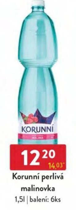 Korunní perlivá malinovka 1,5L