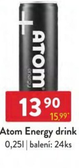 Qanto Atom Energy drink 0.25 L nabídka