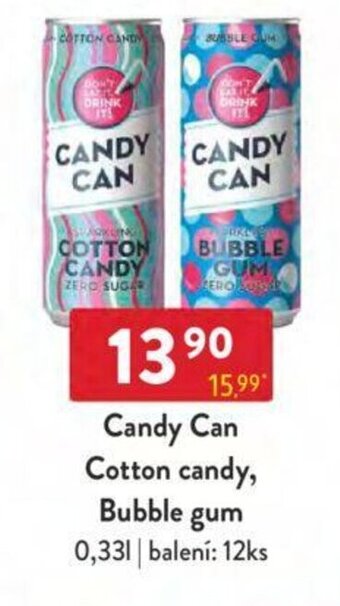 Qanto Candy Can Cotton candy, Bubble gum 0,33L nabídka