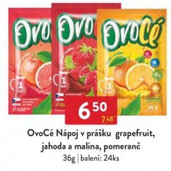 Qanto OvoCé Nápoj v prášku grapefruit, jahoda a malina, pomeranč 36g nabídka