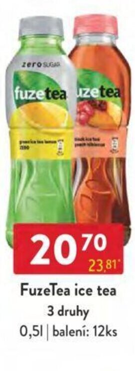 Qanto FuzeTea ice tea 3 druhy 0,5L nabídka