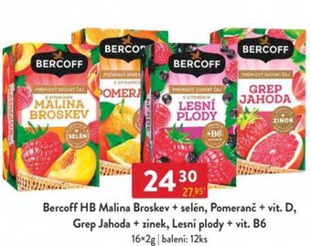 Qanto Bercoff HB Malina Broskev + selén, Pomeranč + vit. D, Grep Jahoda + zinek, Lesní plody + vit. B6 nabídka