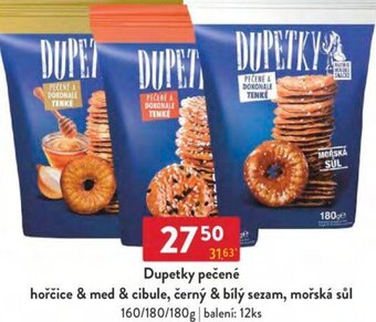 Qanto Dupetky pečené hořčice & med & cibule, černý & bílý sezam, mořská sůl nabídka
