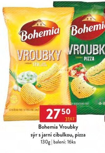 Qanto Bohemia Vroubky sýr s jarní cibulkou, pizza nabídka