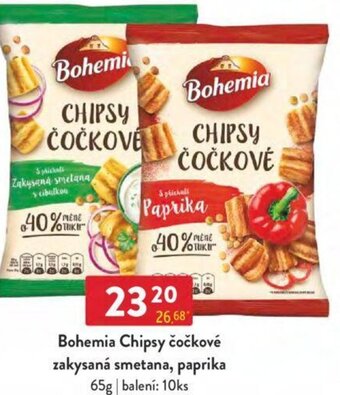 Qanto Bohemia Chipsy čočkové zakysaná smetana, paprika nabídka