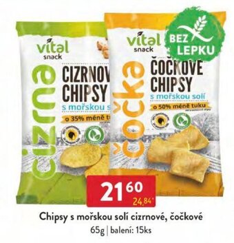 Qanto Chipsy s mořskou solí cizrnové, čočkové 65g nabídka