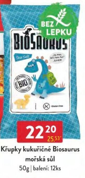 Qanto Křupky kukuřičné Biosaurus nabídka