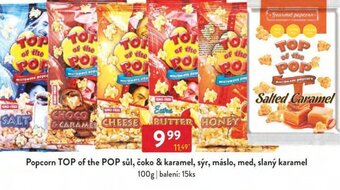 Qanto Popcorn TOP of the POP sůl, čoko & karamel, sýr, máslo, med, slaný karamel nabídka