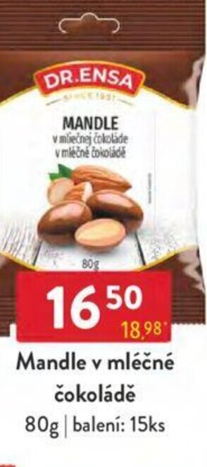 Qanto Mandle v mléčné čokoládě nabídka
