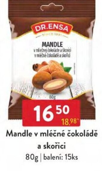 Qanto Mandle v mléčné čokoládě a skořici nabídka